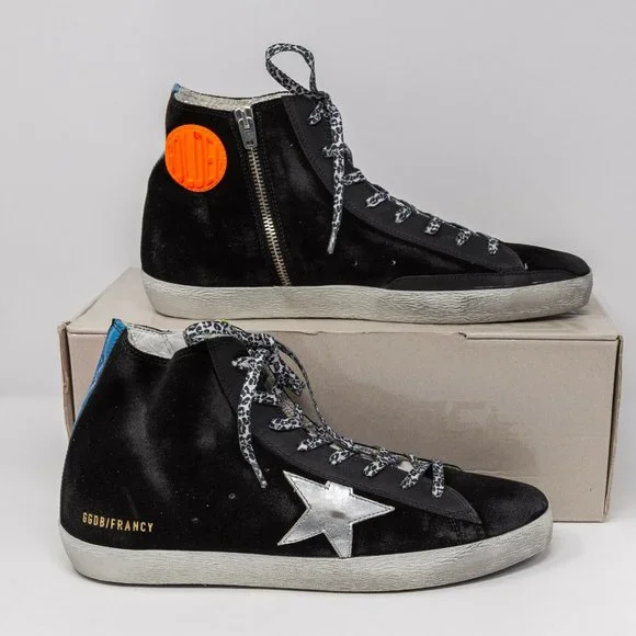 Golden Goose Francy Classic Black/Silver Sneakers - 11 US (44 EU) - Picture 2 of 7